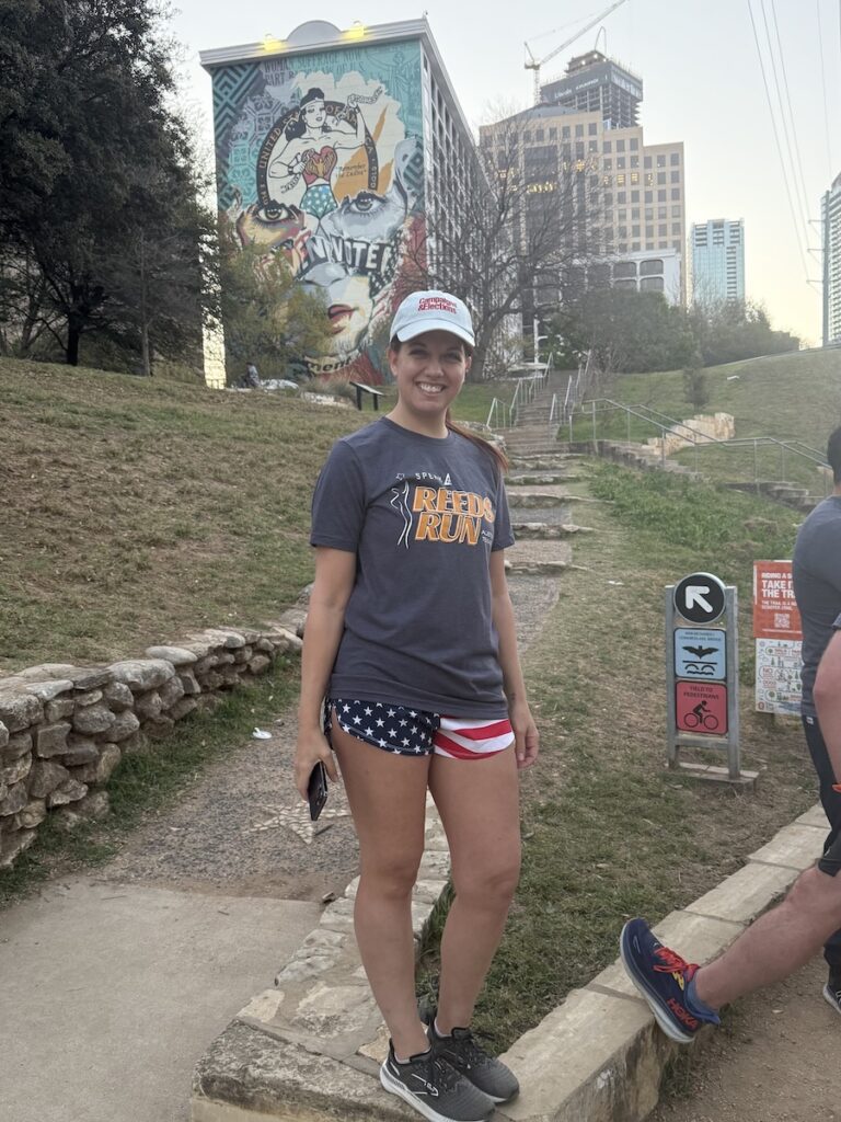 Amy Darling, the Reeds Run captain!